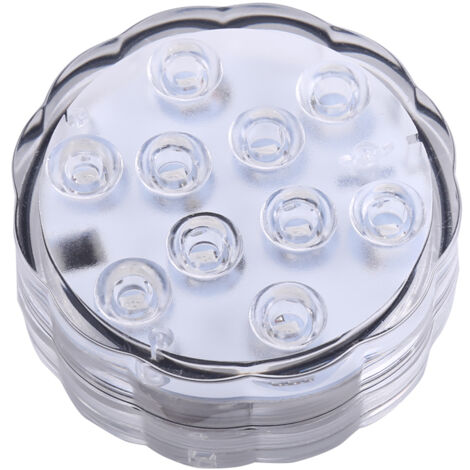 Lumières Sous-Marines Étanches 10 LED Multicolores pour Aquarium avec Télécommande 24 touches - Emballage Individuel - Piles Incluses pour la Télécommande - Lampe Sans Piles - AUTRES