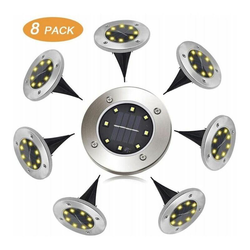 Start - Lumières souterraines à led lumières de pelouse solaires chaudes lumières de paysage