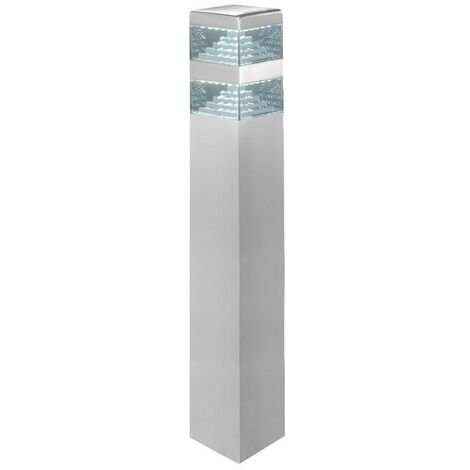 Lumihome – Borne lumineuse pyramide inox 32 LED SMD 9W 60cm – Blanc neutre 4000K – Indice de protection IP44 – 1000 lumens - blanc-neutre-4000k