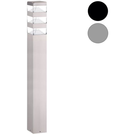 Lumihome – Borne d'extérieur pyramide inox 48 LED SMD 12W 80cm – Blanc neutre 4000K – IP44 – 1500 lumens – Alimentation secteur - blanc-neutre-4000k