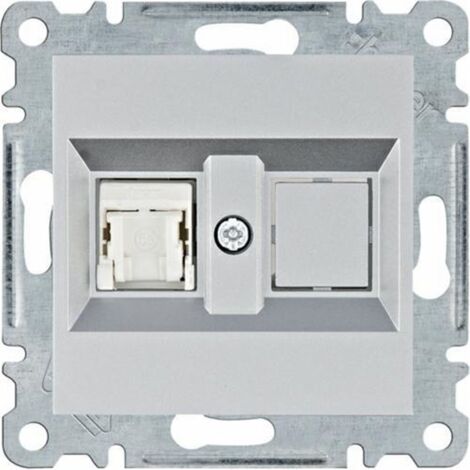 Lumina Conector único para ordenador RJ45 cat.5e UTP plateado WL2112
