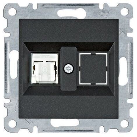 Lumina Conector único para ordenador RJ45 cat.6 UTP negro WL2153