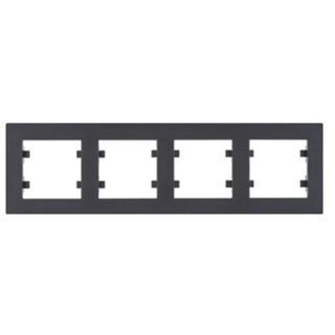 Lumina intense  Marco 4 elementos horizontal negro WL5743