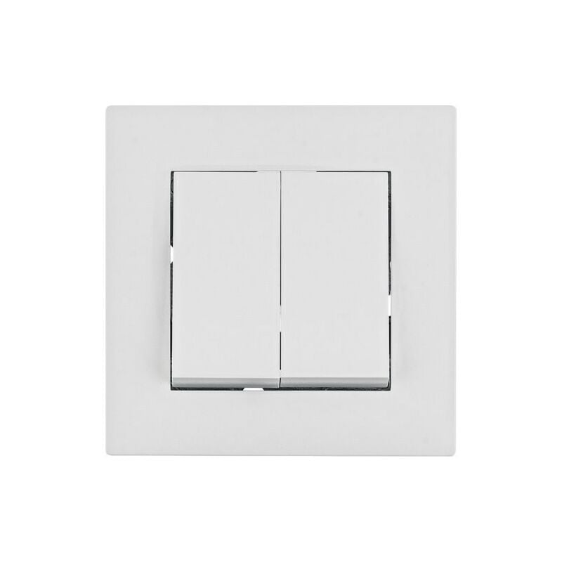 

Lumina | Interruptor doble monobloc blanco polar WL8020