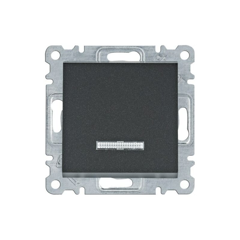 

Hager - Lumina | Pulsador con indicador luminoso negro WL0413