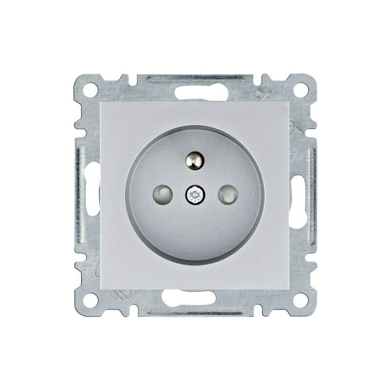 

Lumina | Toma de corriente francesa plata WL1042
