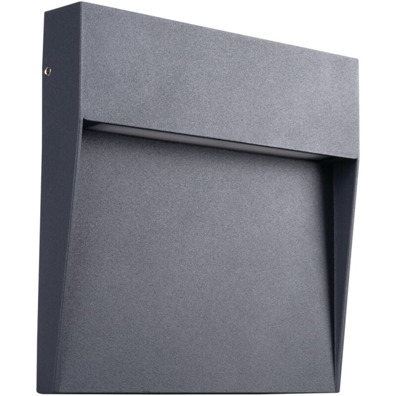 Spot Carré 6,5W Étanche IP54 AC220-240V 160mm Anthracite - Blanc Naturel 4000K