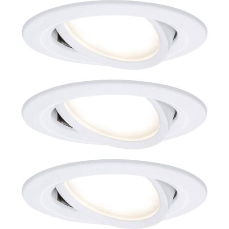 Luminaire à LED encastrable LED intégrée Paulmann Coin Slim 93875 N/A 18 W blanc mat jeu de 3