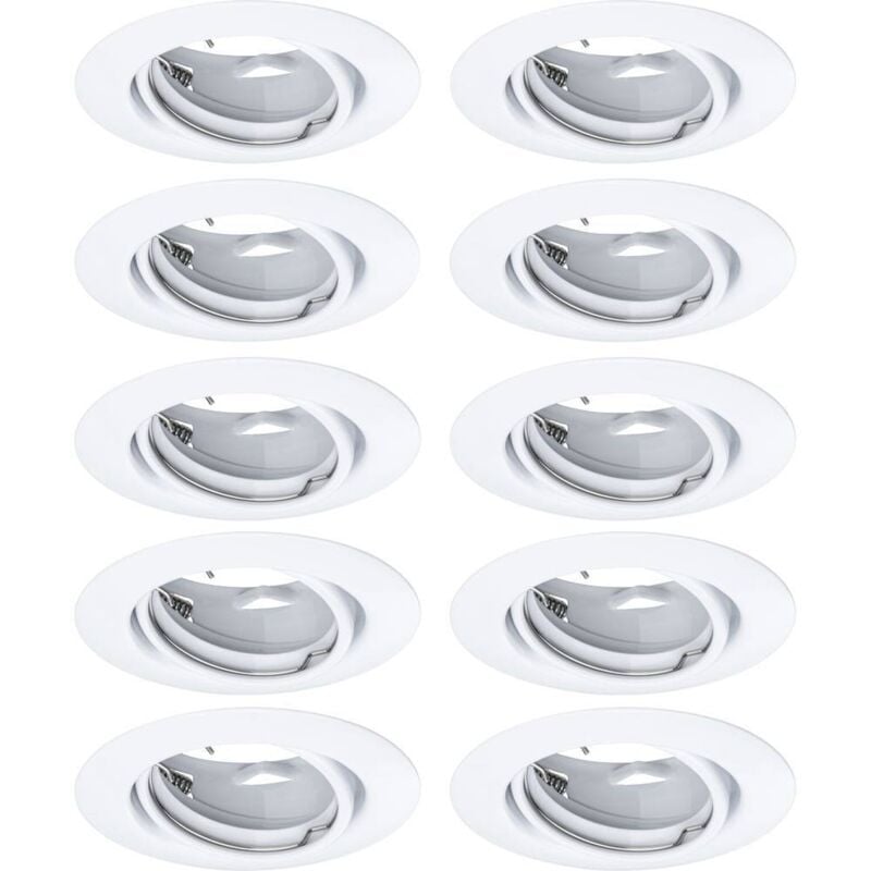 93400 Luminaire à led encastrable jeu de 10 led GU10 blanc - Paulmann