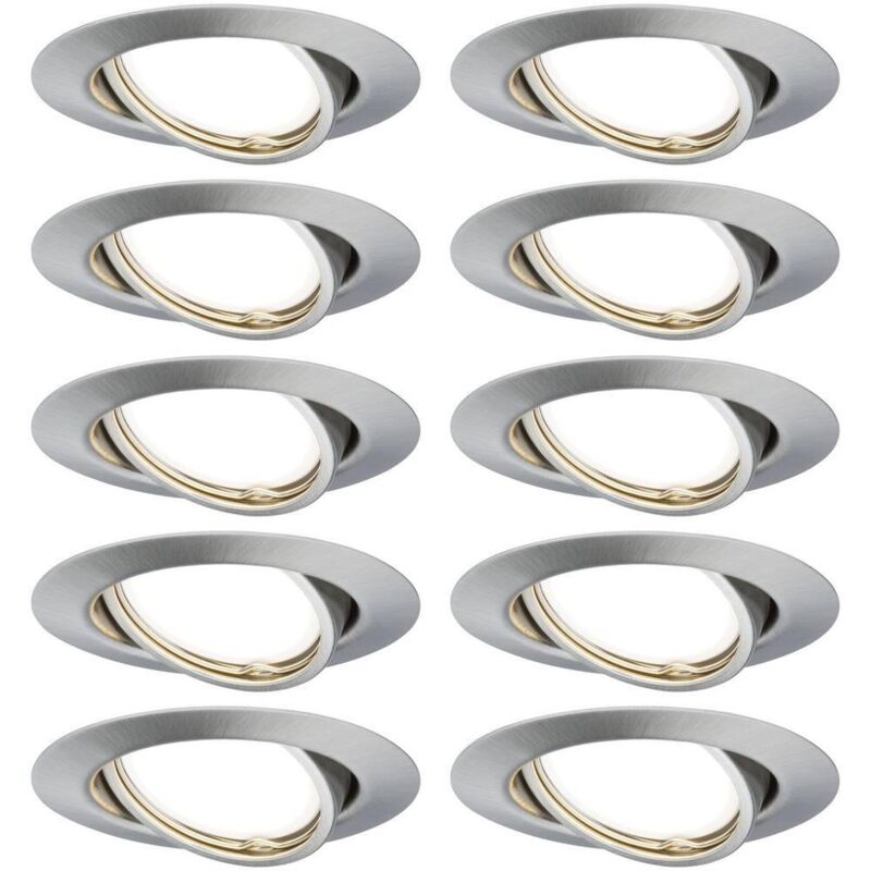 93399 Luminaire à led encastrable led GU10 fer (brossé) - Paulmann