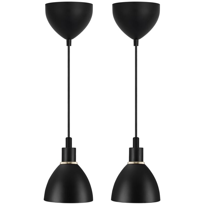Suspension ray 2-Kit Métal Noir, H.16 - IP20 - E14 / Nordlux Intérieur