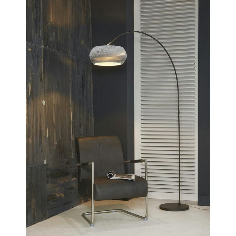 Luminaire arc contemporain blanc