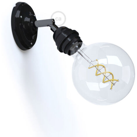 Luminaire classique à 90° avec douille filetée E27, applique réglable en porcelaine