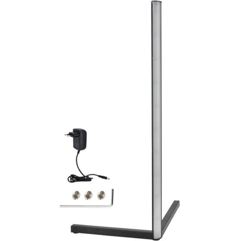 Luminaire d'angle LED en fer et PC facile à assembler - Éclairage blanc pour salon et chambre