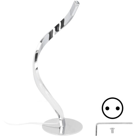 Luminaire de Bureau Moderne en Spirale LED 3000K Blanc Chaud - Lampe d'Appoint pour Salon et Chambre, 100‑240V