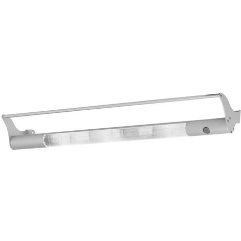 EGLO Luminaire de cuisine luminaire sous meuble lampe de cuisine, aluminium brossé moderne 3 ampoules, 3x douilles G4, LxPxH 59x7,5x10,3cm