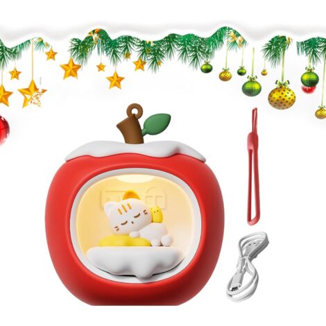 Luminaire de Noël Nuit Lampe de Table 3D Maison Fruitée avec
