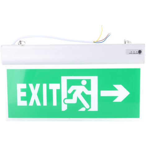 Luminaire de Sécurité avec Signalisation Exit LED Acrylic - Fonction Alarme Vocale et Autonomie 90 min