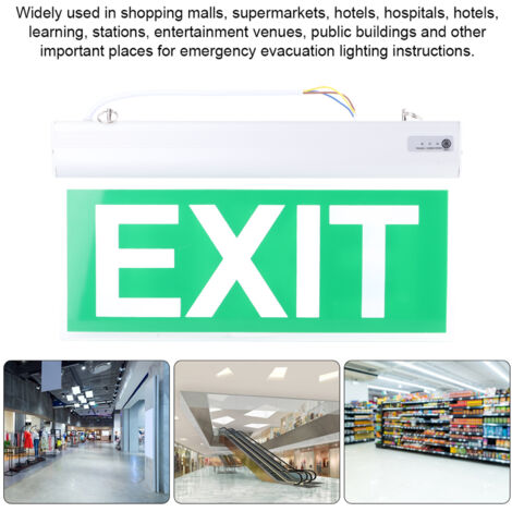 Luminaire de Sécurité LED Exit avec Batterie Intégrée - Plaque Acrylique