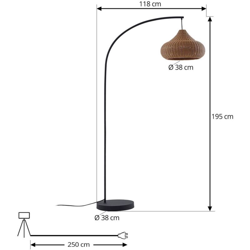 Luminaire de terrasse 'Taniola' en bois