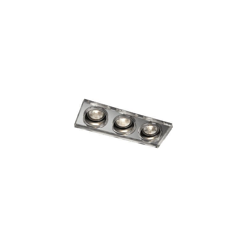 Philips - Luminaire déco rectangle chrome encastré triple Narbonne 3x50w 230v 595631181