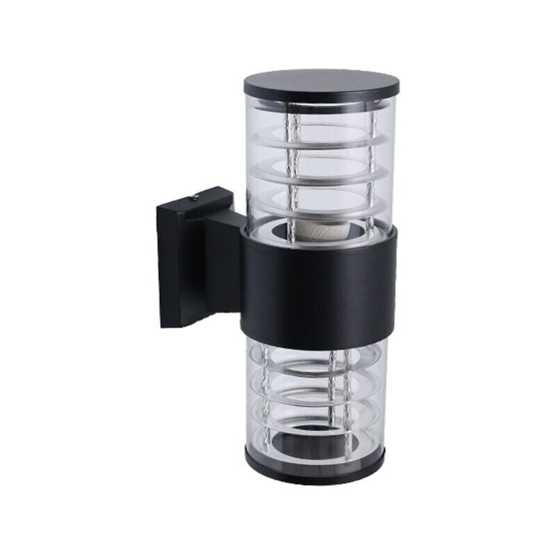SNQ - Luminaire d'extérieur haut et bas pour porche, applique murale extérieure moderne, luminaire extérieur noir pour patio, garage, jardin, porte