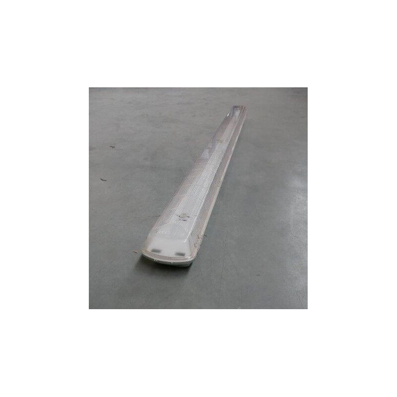 Reglette etanche fluo 2x49W vasque prismatique 1515x116x74mm pour 2 tubes T5 (non incl) ballast elec 230V IP65 TCW060 Philips
