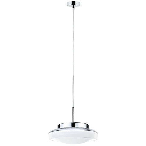 Luminaire en suspension LED Luena Paulmann - Avec ampoule - 11,5W - IP44 - 600lm - 3000K - Verre/chrome - Chrome