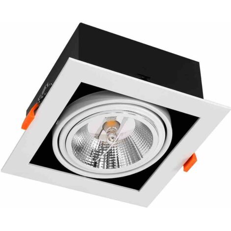 Luminaire encastré Plaza 1xGU10 AR111 Blanc