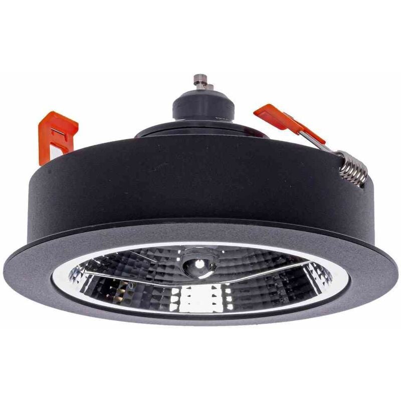 Luminaire encastré Redondo Noir 1xAR111 GU10