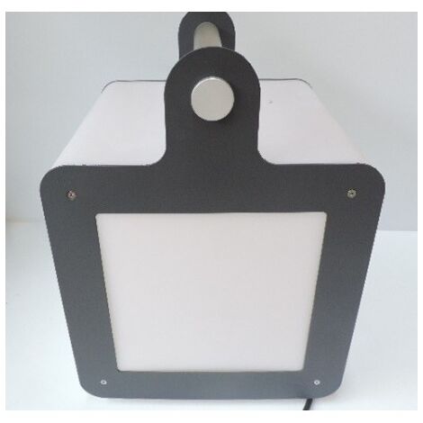 Luminaire extérieur cubique anthracite à poser 430x320x320mm pour lampe E27 (non incl) 230V IK06 IP54 OMNICUBE SLV DECLIC