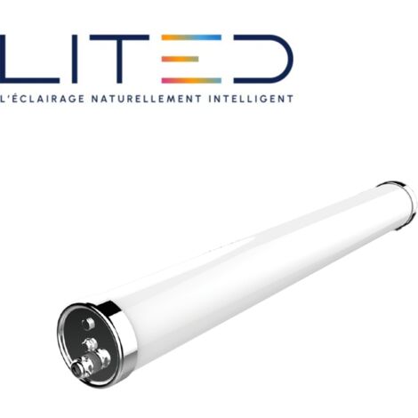 Luminaire industriel LED TUBI 20 à 48W avec driver ON/OFF étanche IP65 - dimensions / puissance - 1200mm - 4000K - 36W Opale - 3200 à 5760lm