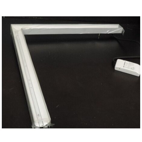 Luminaire LED 18W suspendu en angle 90° profilé 590x590mm 4000K 1800lm pour ligne continue 230V IK07 IP20 SUNNY-M SUSP