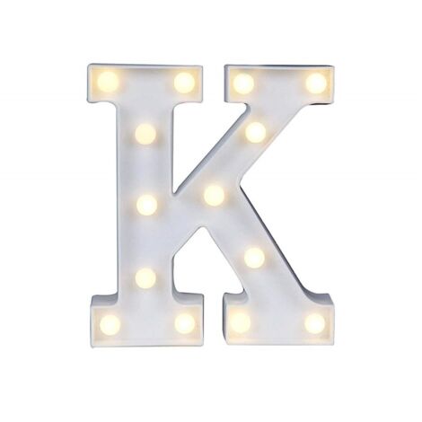 Luminaire LED Alphabet 26 Lettres Chiffres Cœurs Lumières Amour Décoration Mariage Fête Maison Bar