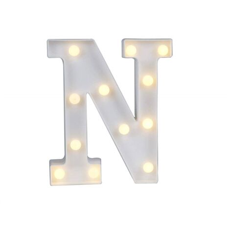 Luminaire LED Alphabet 26 Lettres Chiffres Symboles Cœur Amour pour Décoration Mariage Fête Maison Bar