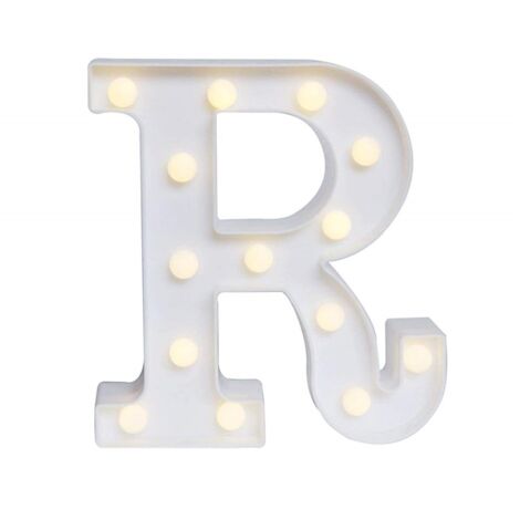 Luminaire LED Alphabet 26 Lettres Chiffres Symboles Cœur Amour pour Mariage Décoration Maison Fête Bar
