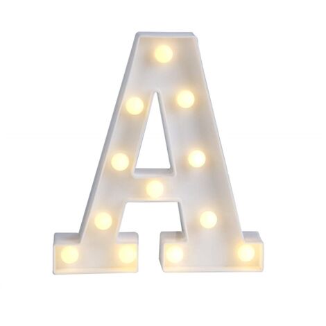 Luminaire LED Alphabet 26 Lettres Chiffres Symboles Cœur Amour pour Mariage Décoration Maison Fête Bar