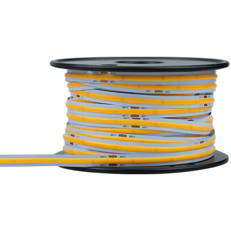 Ruban led cob 6W 48V - Blanc Chaud 3000K - 20m - 630lm - Angle 120°