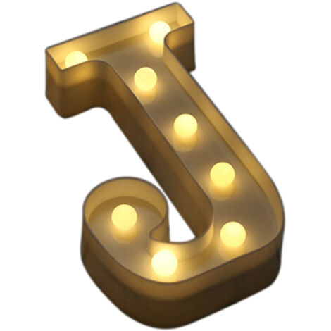 Luminaire LED Lettres et Chiffres 26 Symboles Cœur Amour pour Décoration Mariage Fête Maison Bar