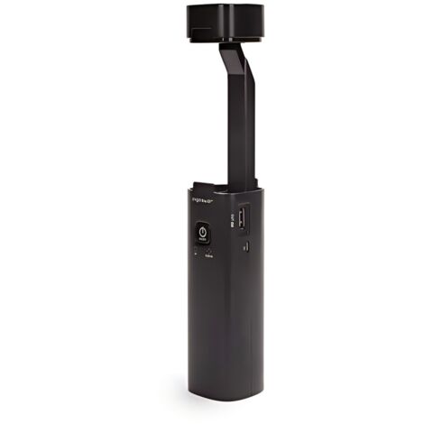 Luminaire LED pliable noir, 3W, température couleur 4500K, rechargeable et portable
