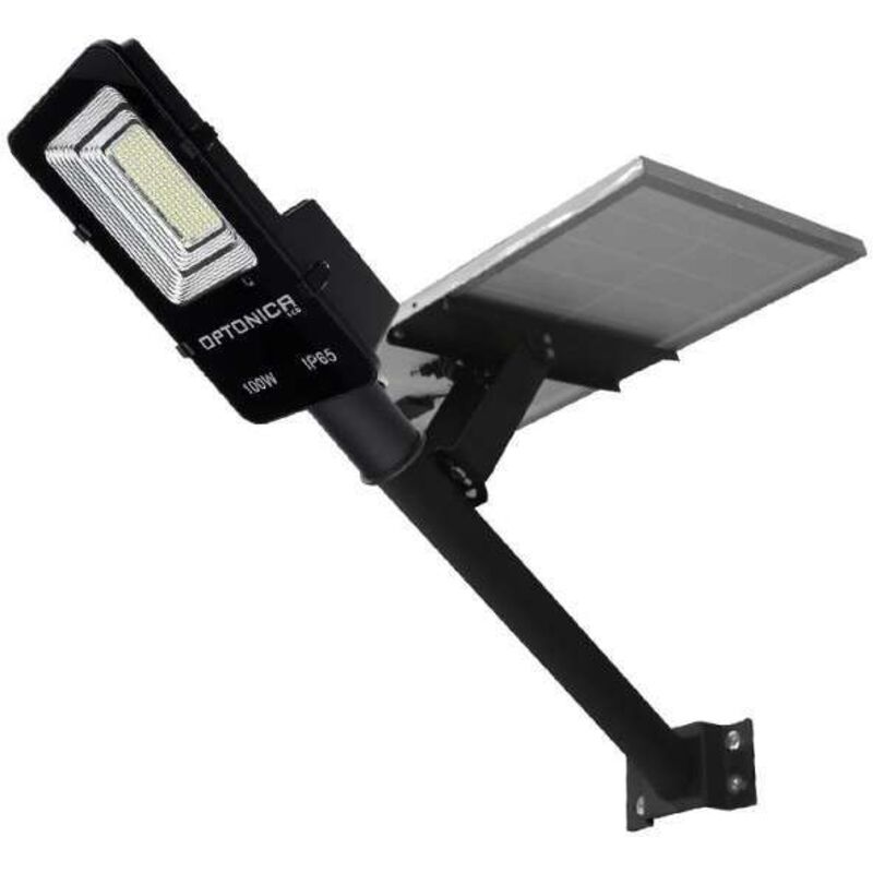 Luminaire led Urbain Solaire 35W Noir IP65 avec Détecteur + Télécommande