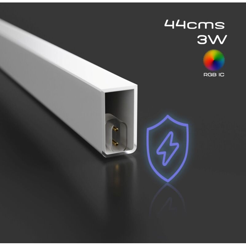 Luminaire linéaire pour hexagone - rgb ic - 44 cm
