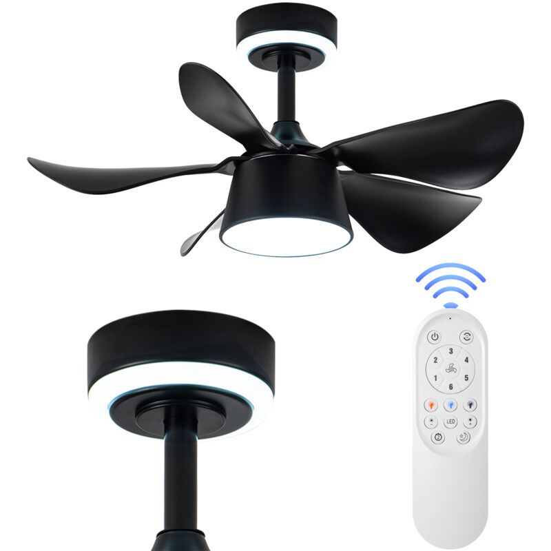 Aqrau - Ventilateur de plafond avec éclairage et télécommande, Lampe de plafond Ventilateur silencieux, abs Pales, led Lampe Ventilateur Plafond pour