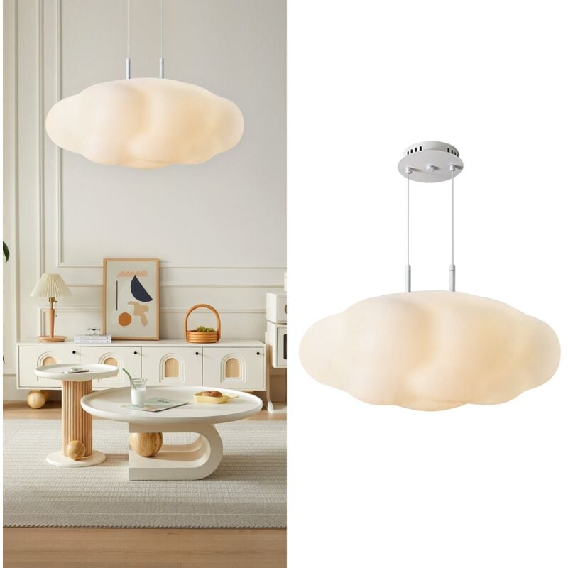Arturesthome - Suspension moderne style Art Déco - Lustre nuage blanc pour cuisine D30cm x H22cm