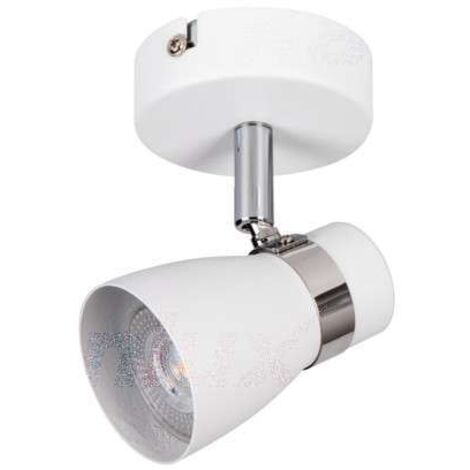 Luminaire mural et plafonnier ENALI – Acier blanc – Orientable – Ø80mm
