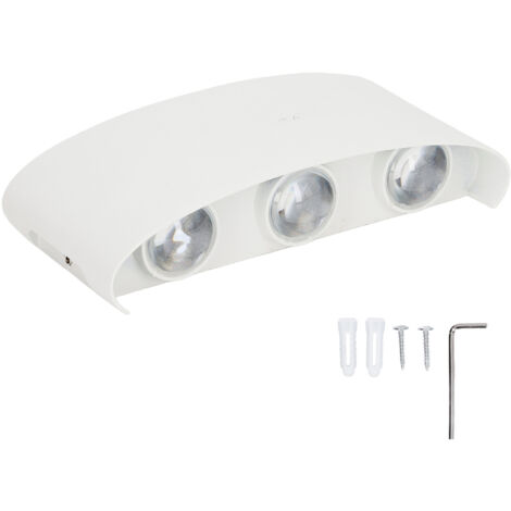 Luminaire Murale LED Moderne en Alliage d'Aluminium Étanche, Coque Blanche Lumière Chaude 90‑265V, Éclairage Décoratif Intérieur