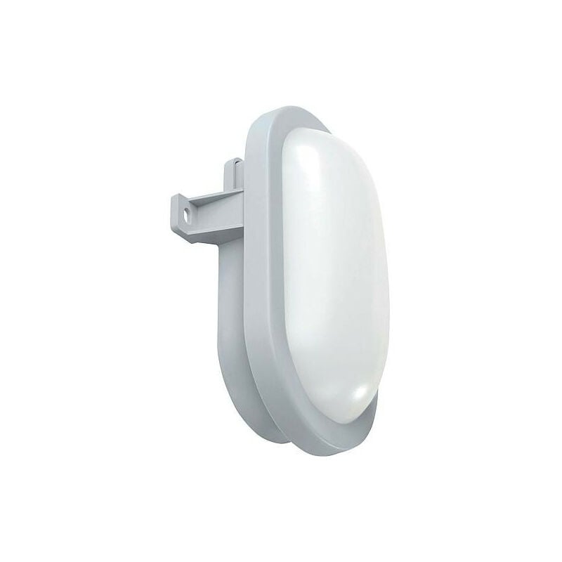 Banyo - Luminaire ovale led 10W 800lm avec detecteur de mouvement, gris