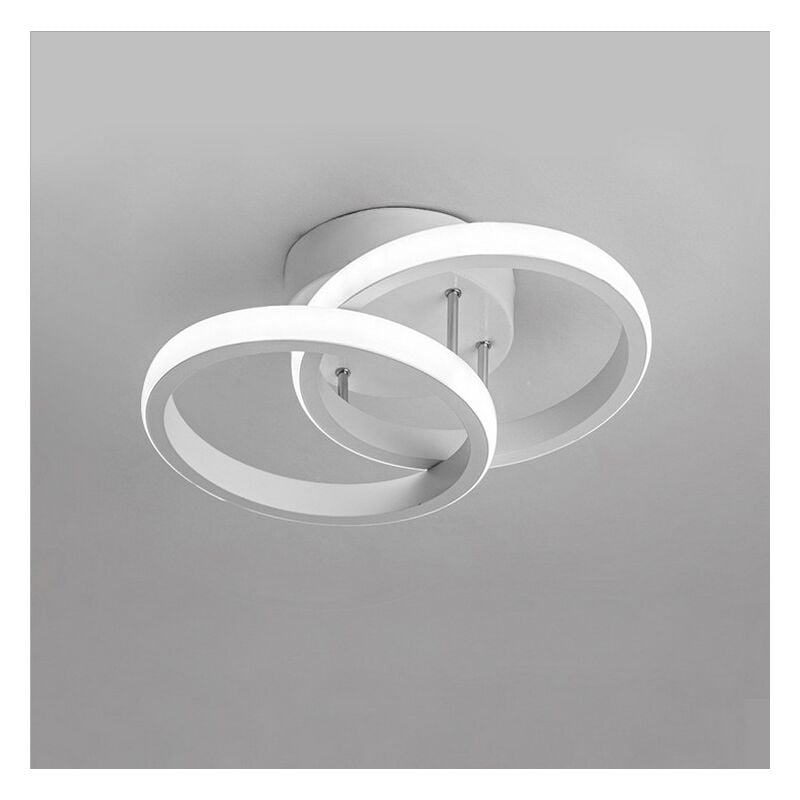 Luminaire Plafonnier Acrylique Plafonnier Led Moderne Blanc Lampe De Plafond Créatif Cercle Pour Cuisine, Salon, Couloir, Restaurant, Blanc Froid