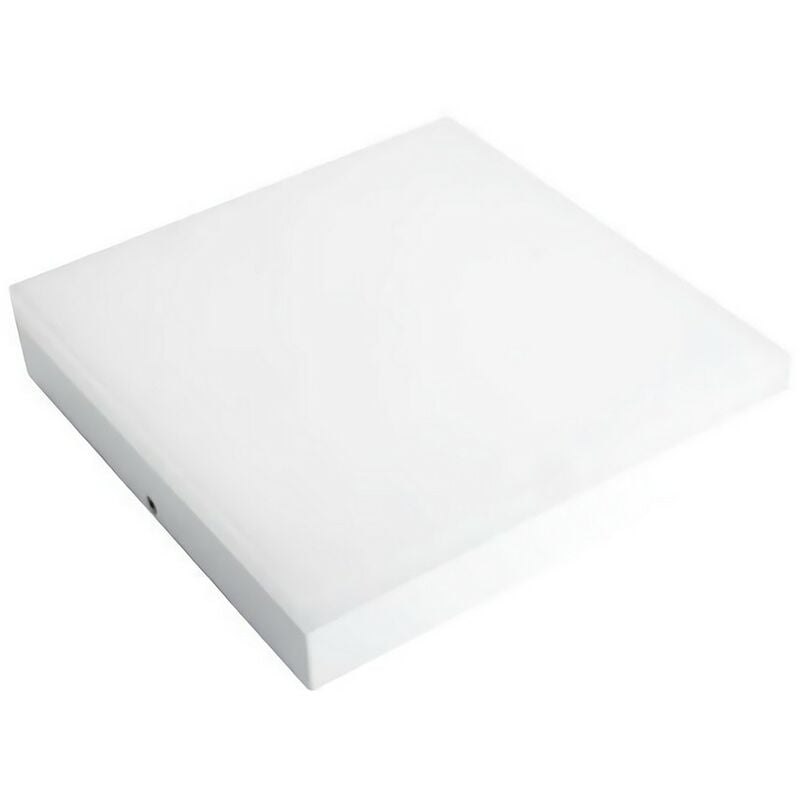 Luminaire Plafonnier Carré led 12W, Applique essentiel plastique blanc, 4000K 800lm Digilamp