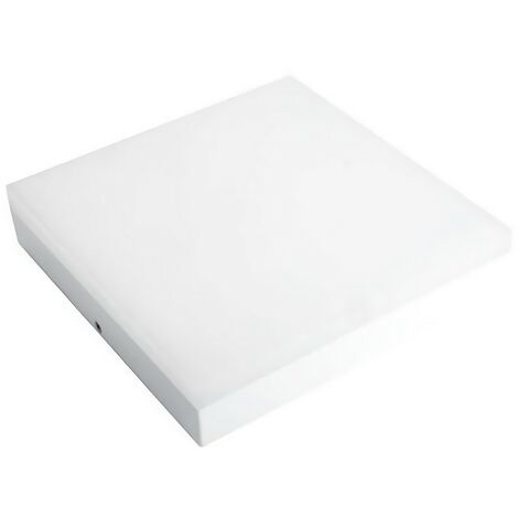 Luminaire Plafonnier Carré LED 12W, Applique essentiel plastique blanc, 4000K 800lm - Digilamp